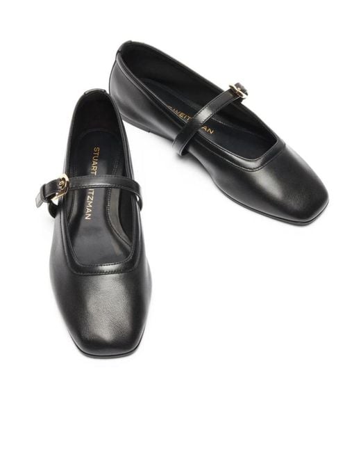 Stuart Weitzman Black Sai Ballet Flat