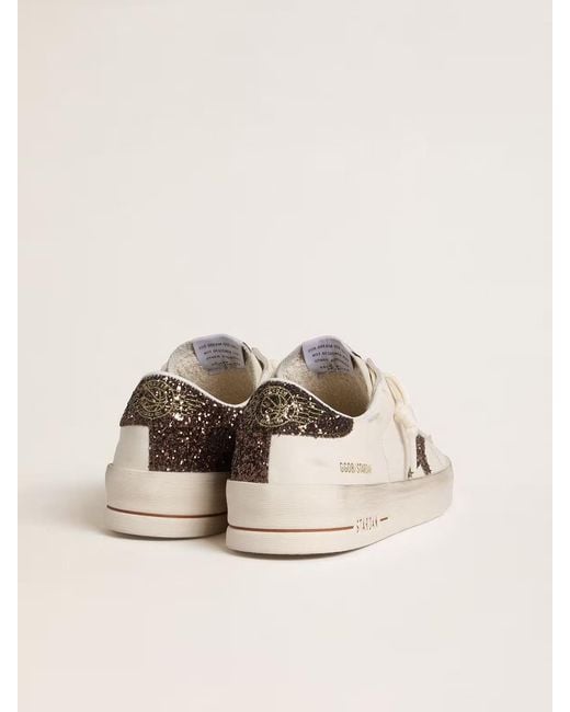 Golden Goose Deluxe Brand Natural Stardan Glittered Sneakers