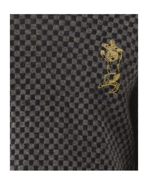 Vivienne Westwood Gray Long-Sleeved Knitted Pullover for men