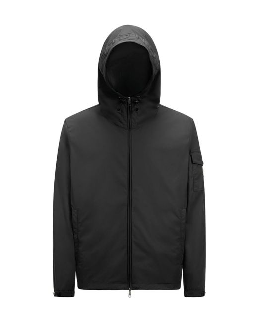 Moncler Black Logo Patch Hooded Jacket for men