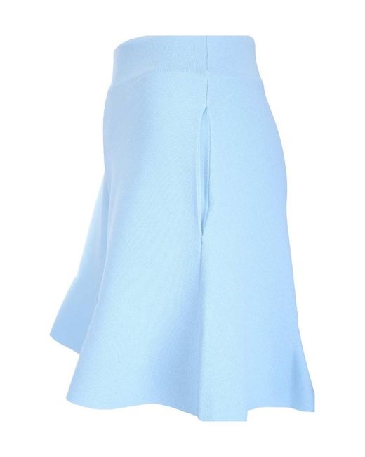 Stella McCartney Blue High-Rise Peplum Shorts