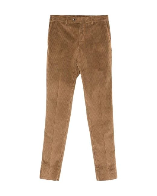 PT01 Brown Corduroy Casual Pants for men