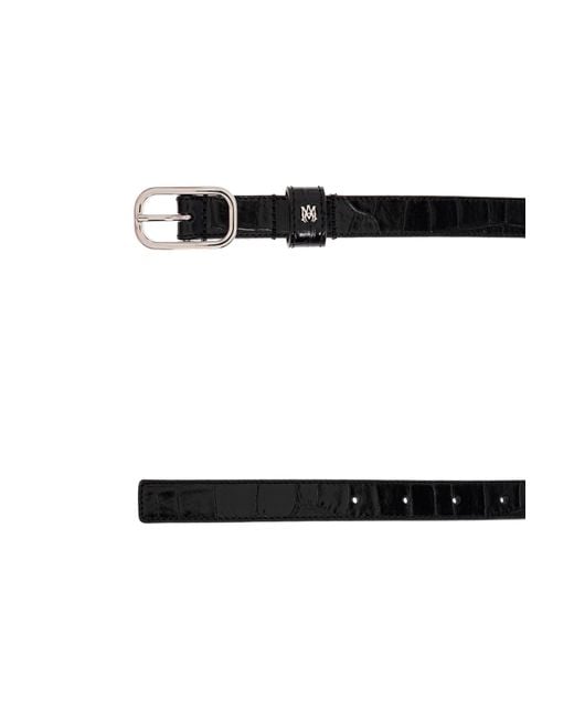 Amiri White Ma Logo Plaque Buckled Belt for men
