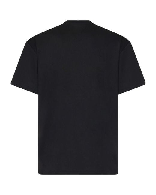 HELIOT EMIL Black Crew Neck Short-Sleeved T-Shirt for men