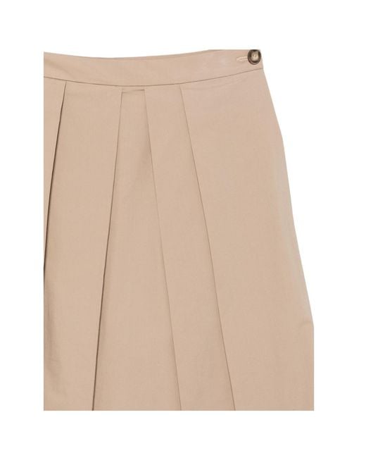 Emporio Armani Natural Pleated Midi Skirt
