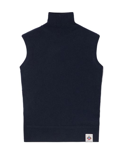 Bally Blue Cashmere Turtleneck Vest