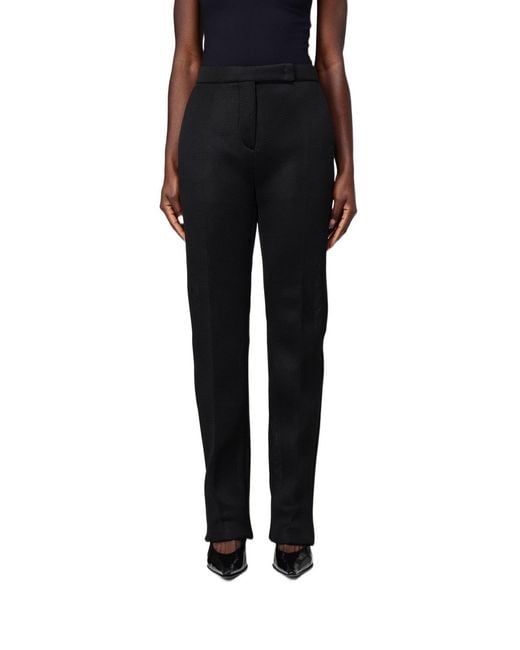 Max Mara Black Pressed Crease Tailored Pants