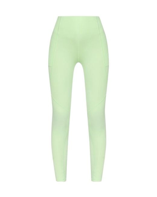 Y-3 Green Panelled Logo Leggings
