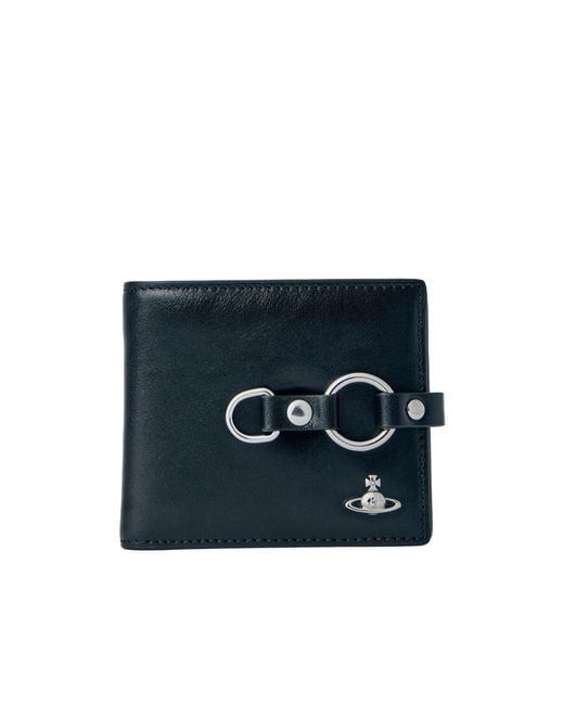 Vivienne Westwood Blue Bondage Ring Billfold Wallet for men