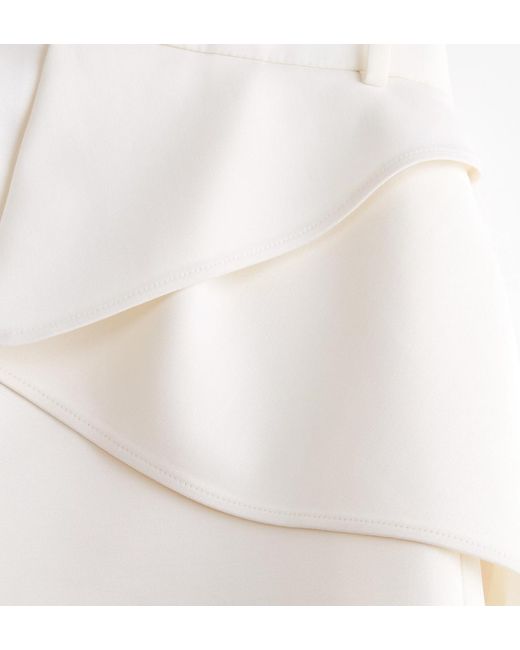 Dior White Draped Regular-Fit Pants