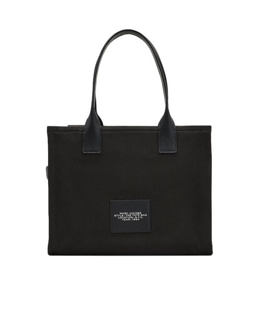 Marc Jacobs Black The Cargo Logo Printed Large Tote Bag