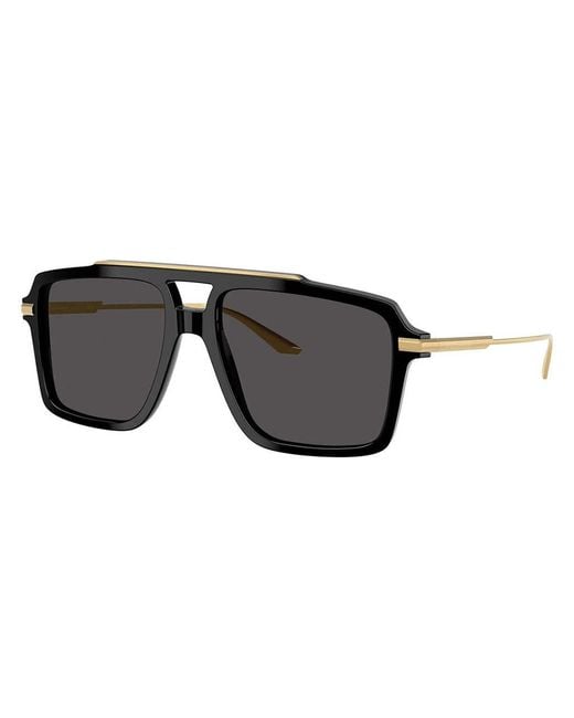 Dolce & Gabbana Black Eyewear Aviator Sunglasses