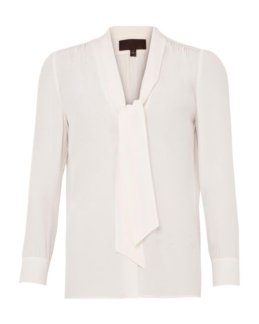 Nili Lotan White Colt Blouse