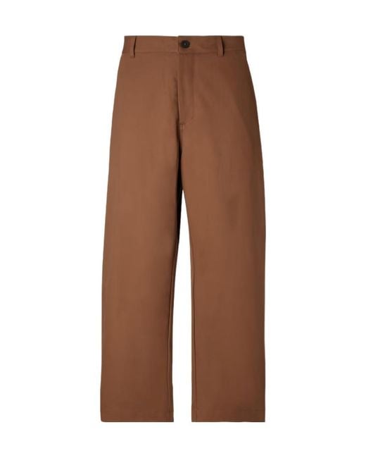 Studio Nicholson Brown Casual Pants With Belt Loops for men
