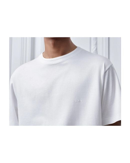 Dior White T-Shirt With Embroidery, Relaxed Fit for men