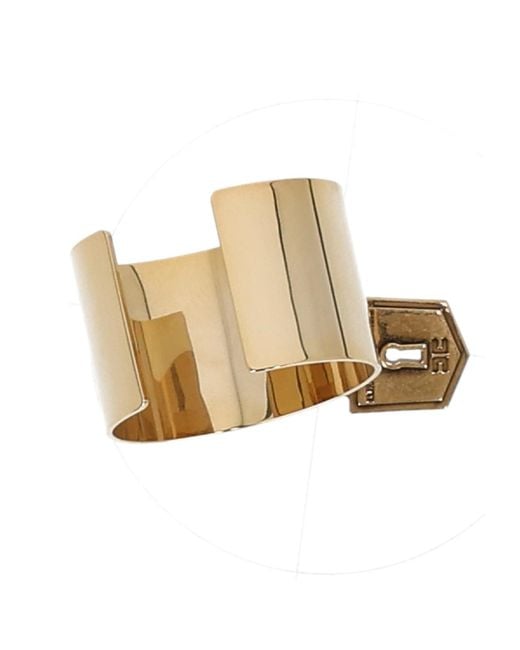 Elisabetta Franchi White Rigid Padlock Bracelet