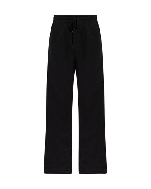 Dries Van Noten Black Schwarz Sweatpants Mit Geradem Bein for men