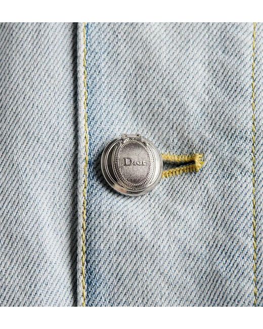 Dior White Medaillon Embroidered Hooded Jacket