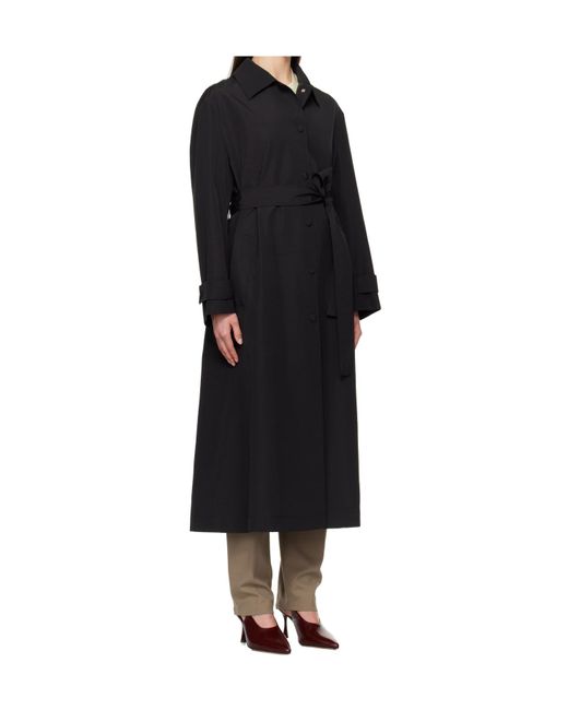 Rohe Black Belted Trench Coat