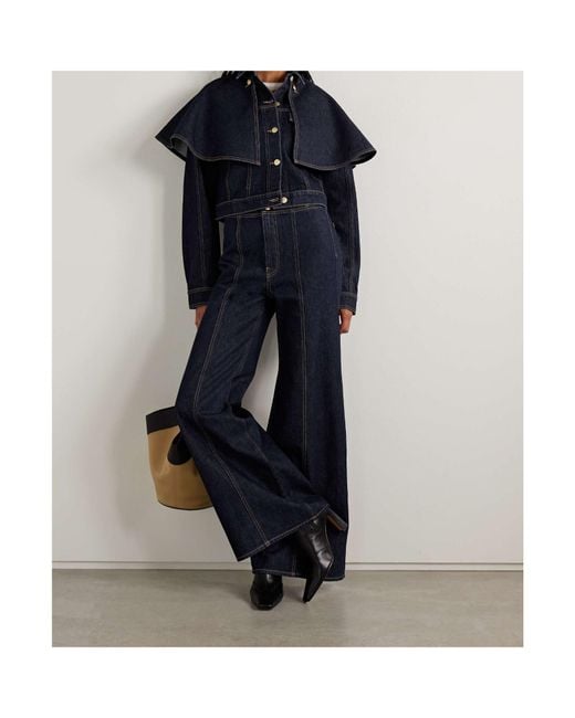 Ulla Johnson Blue Cape Buttoned Jacket