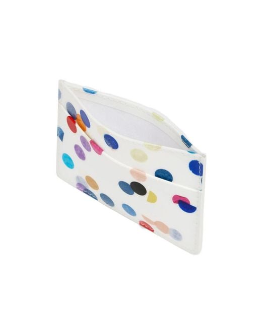 Maison Margiela White Polka-Dot Card Holder Wallet