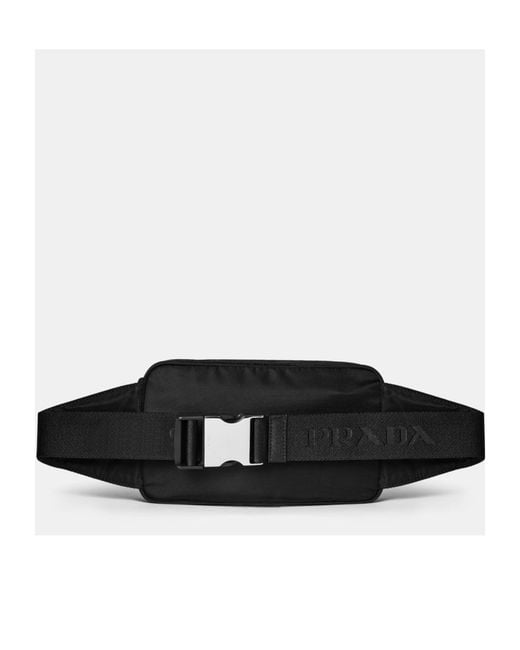Prada Black Logo Belt Bag for men
