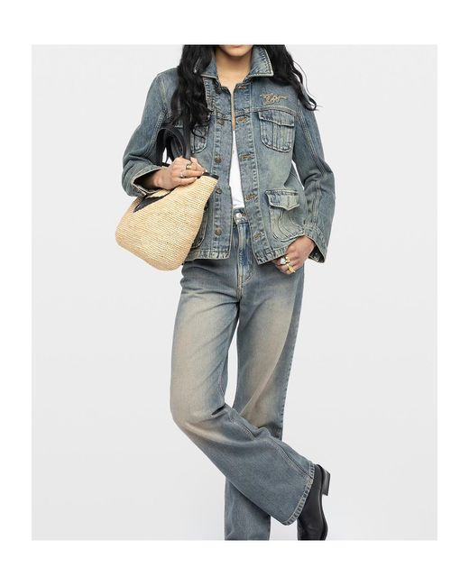 Zadig & Voltaire Blue Jacket Lienna Denim