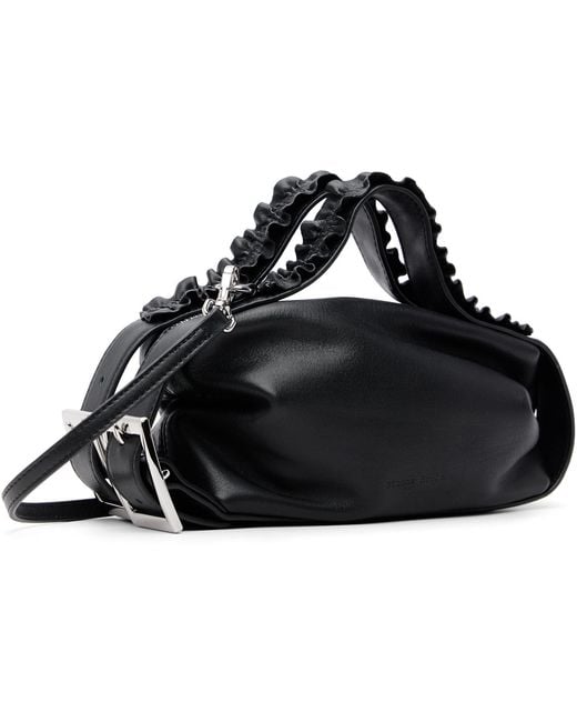Simone Rocha Black Mini Biker Frill Belt Bag