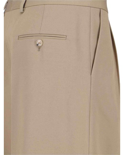 Céline Natural Pleated Trousers