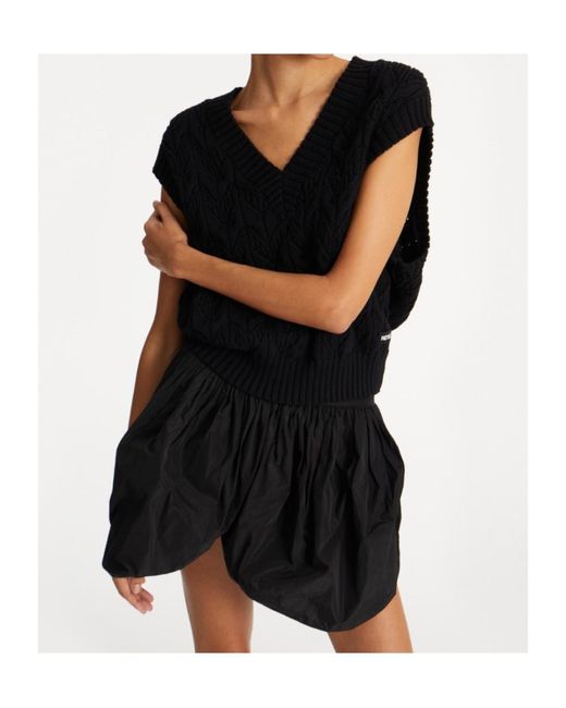 ROTATE BIRGER CHRISTENSEN Black Mini Balloon Skirt