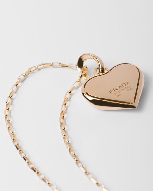 Prada White Eternal Small Pendant Necklace for men