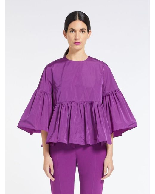 Max Mara Purple Haute Couture Taffeta Shirt