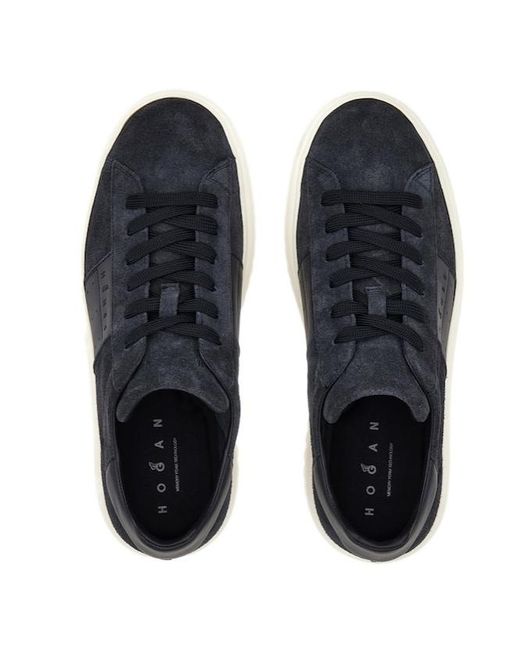 Hogan Blue H-Stripes Sneakers for men