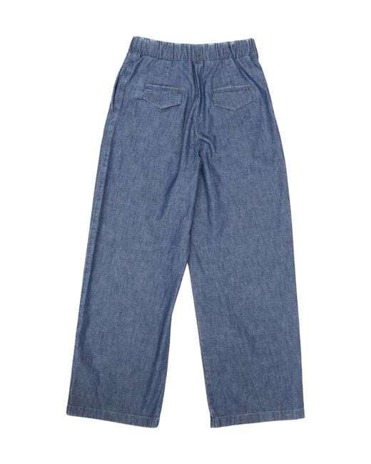 Jil Sander Blue Elastic Waist Pants