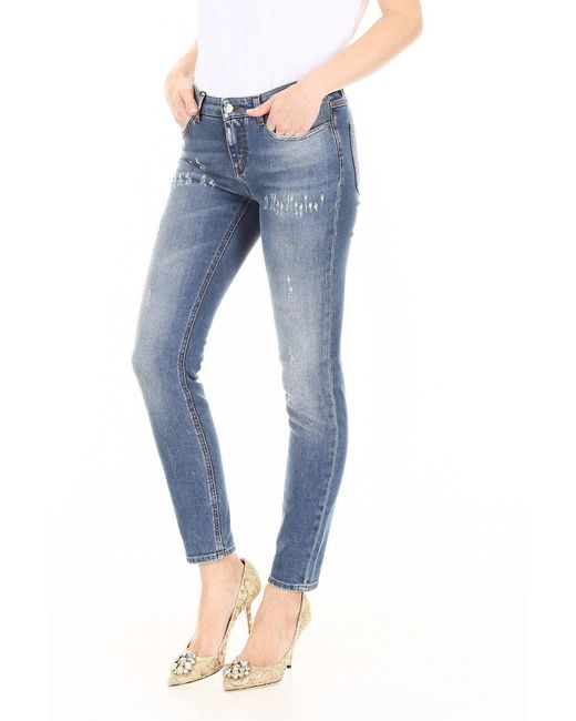 Dolce & Gabbana Blue Faded Skinny Jeans