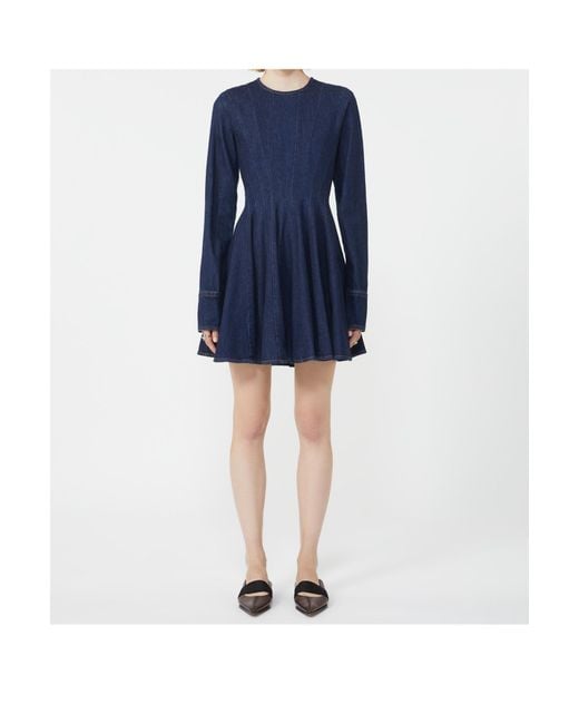 Sportmax Blue Aereo Mini Denim Dress