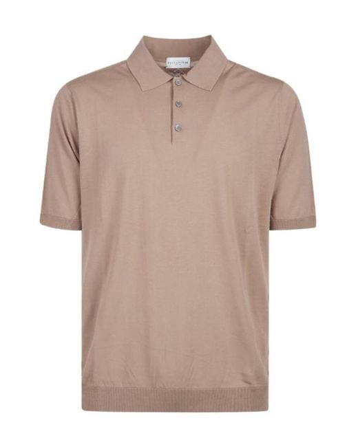 Ballantyne Brown Cltralight Cotton Polo Shirt for men