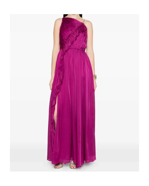 Ulla Johnson Purple Aisha Ruffled Maxi Dress