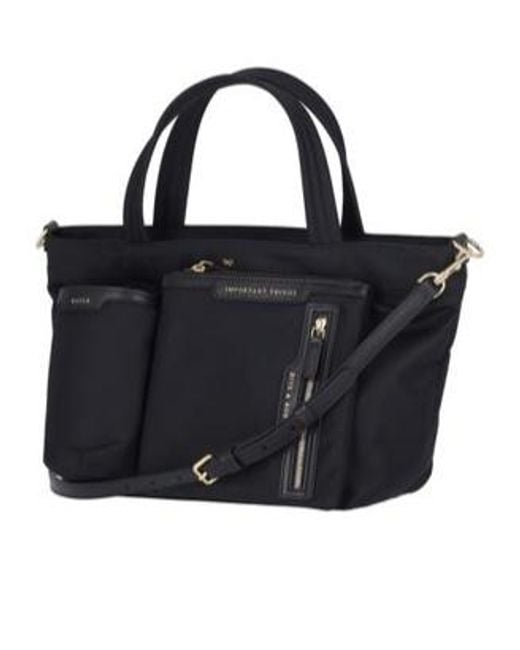 Anya Hindmarch Black E/W Multi-Pocket Mini Cross-Body Tote Bag