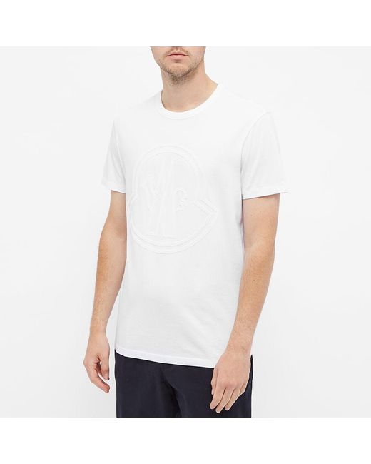 Moncler White Item O-Neck Short-Sleeved T-Shirt for men