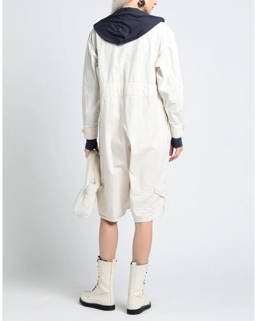Maison Margiela White Solid Color Romper Shorts
