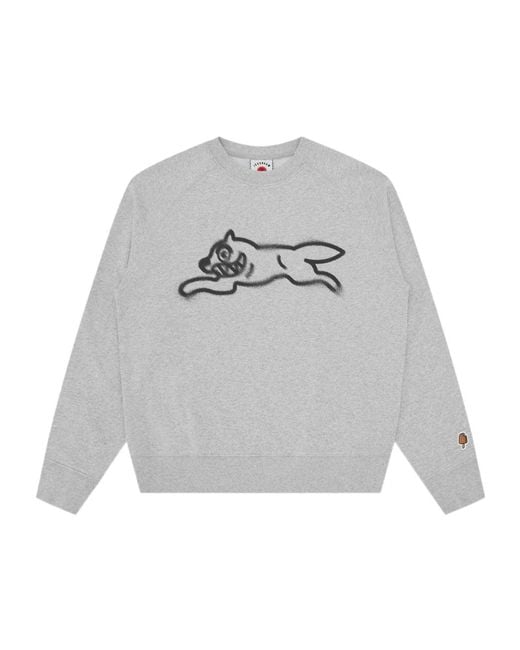 ICECREAM Gray Running Dog Graphic-Printed Crew-Neck Sweatshirt for men