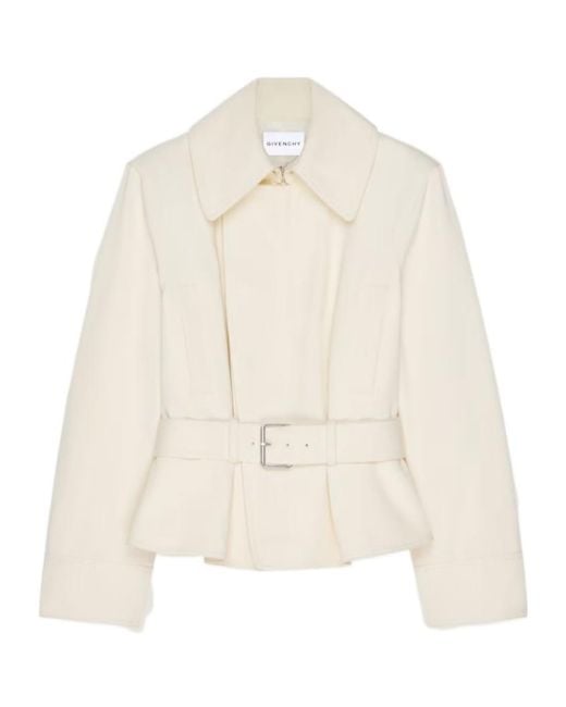 Givenchy Natural Cropped Belted Jacket