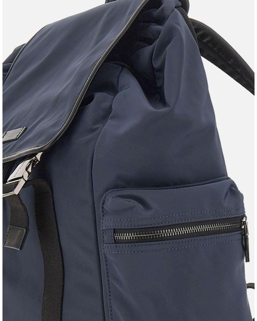 Gianni Chiarini Blue Oslo Flap Backpack for men