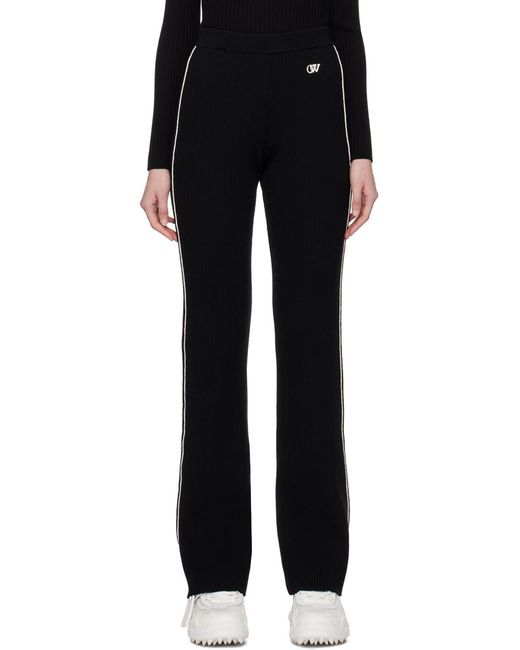 Off-White c/o Virgil Abloh Black High Waist Pleated Knitted Joggers