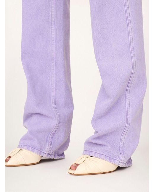 Chloé Purple Chloé Logo Patch Straight-Leg Jeans