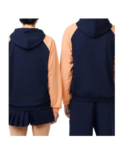 Lacoste Blue Zip-Up Hooded Jacket for men
