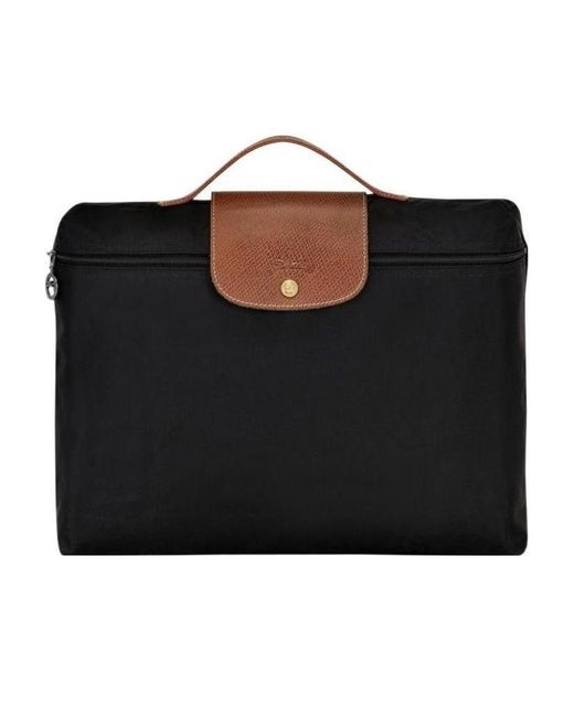Longchamp Black Small Le Pliage Briefcase