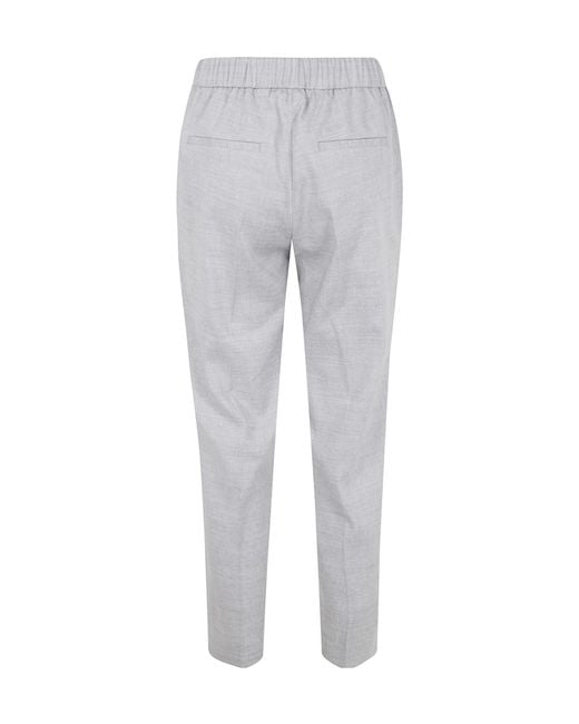 Peserico Gray Straight-Leg Tailored Trousers
