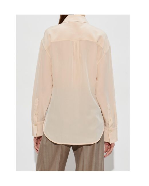 Victoria Beckham White Long Sleeve Shir